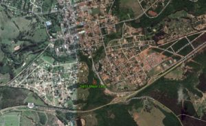 Mapa de localização da cachoeira.