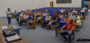 Prefeito de Itirapina faz sua saudação ao público presente na 4ª edição da Caravana Geopark Corumbataí