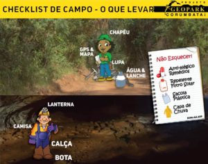 Não se esqueça de vestir calça, camisa, bota e chapéu e levar fitro solar, kit de primeiros socorros