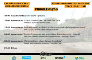 Programação da Caravana Geopark Piracicaba