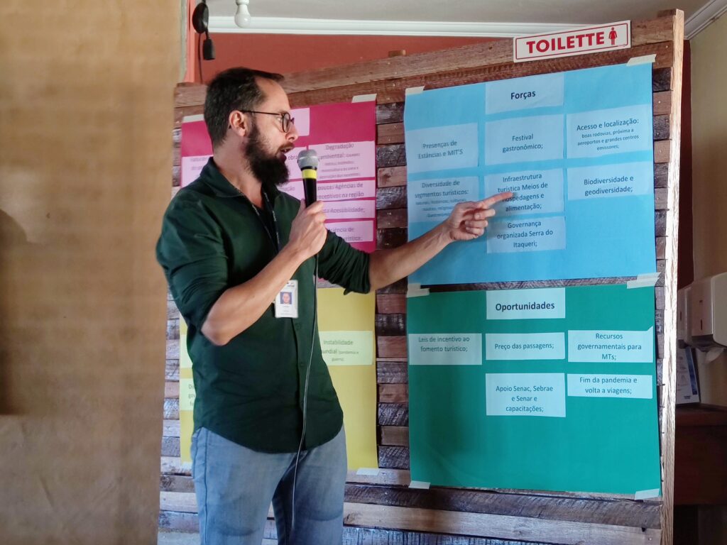 Fernando, da equipe do Senac, ressalta a Geodiversidade como uma força do território.